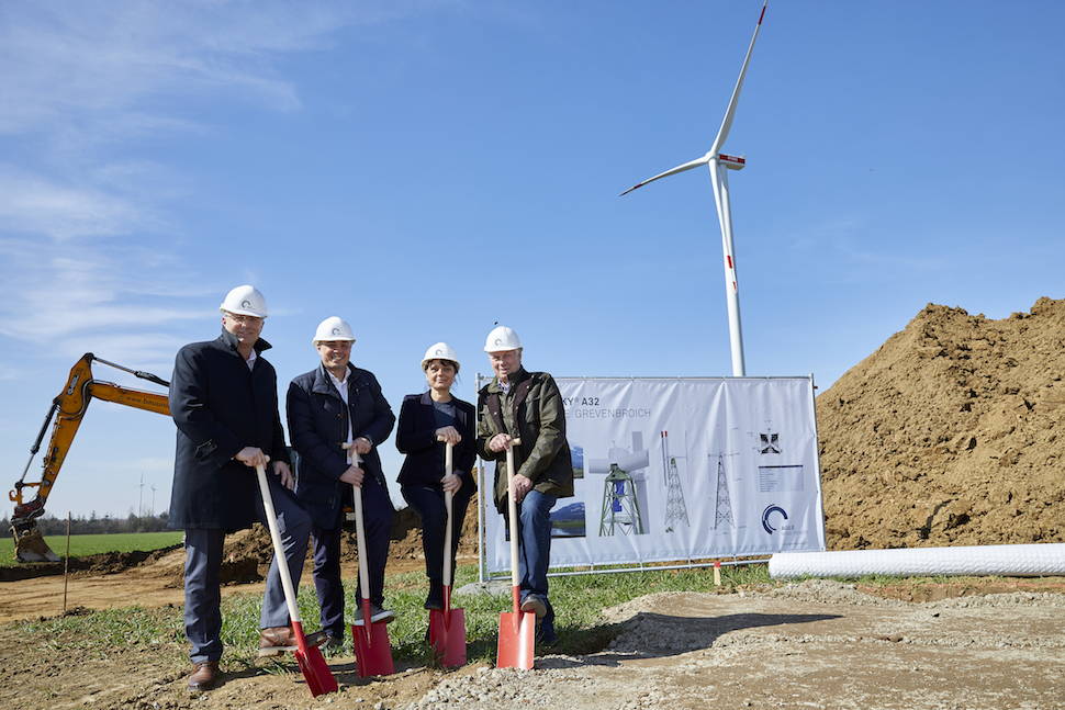 Spatenstich zur ersten leisen Gross-Windturbine